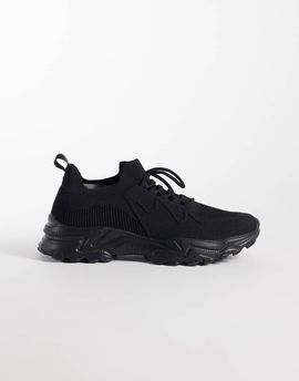 ASOS DESIGN ASOS DESIGN lace up sports sneakers in black knit
