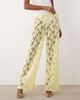 ASOS DESIGN ASOS DESIGN lace wide leg pants in lemon - part of a set-Yellow - 2