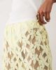 ASOS DESIGN ASOS DESIGN lace wide leg pants in lemon - part of a set-Yellow - 4