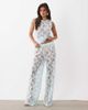 ASOS DESIGN ASOS DESIGN lace wide leg pants in pale blue - part of a set - 1