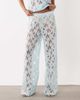 ASOS DESIGN ASOS DESIGN lace wide leg pants in pale blue - part of a set - 3