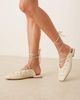 ASOS DESIGN ASOS DESIGN Laney premium ankle wrap tie mules in off-white leather - 3