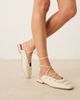 ASOS DESIGN ASOS DESIGN Laney premium ankle wrap tie mules in off-white leather - 4