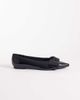 ASOS DESIGN ASOS DESIGN Langston bow pointed ballet flats in black - 1