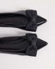 ASOS DESIGN ASOS DESIGN Langston bow pointed ballet flats in black - 4