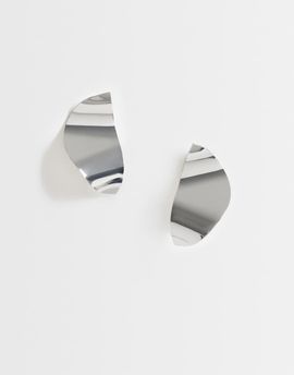 ASOS DESIGN ASOS DESIGN large abstract earrings in silver tone