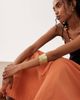 ASOS DESIGN ASOS DESIGN large cuff bracelet with hammered design in gold tone - 4