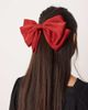 ASOS DESIGN ASOS DESIGN large hair bow barrette in red satin - 1