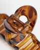 ASOS DESIGN ASOS DESIGN large hair claw with wiggle design in brown resin tortoise-Multi - 2