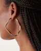 ASOS DESIGN ASOS DESIGN large hoop earrings in abstract twist shape in gold tone - 2