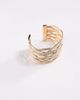 ASOS DESIGN ASOS DESIGN large lattice cuff bracelet in gold tone - 2