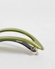 ASOS DESIGN ASOS DESIGN large oval barrette hair clip in olive-green resin - 3