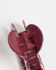 ASOS DESIGN ASOS DESIGN large oval polka-dotted hair claw clip in pink and burgundy-Multi - 3