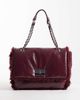 ASOS DESIGN ASOS DESIGN large patent and fur mix shoulder bag-RED - 1
