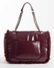 ASOS DESIGN ASOS DESIGN large patent and fur mix shoulder bag-RED - 2