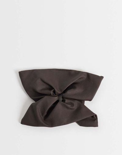 ASOS DESIGN ASOS DESIGN Large PU scrunchie in brown