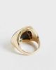 ASOS DESIGN ASOS DESIGN large ring with black stone setting in gold tone-Silver - 3