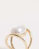 ASOS DESIGN ASOS DESIGN large ring with faux pearl set in gold tone - 2