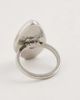ASOS DESIGN ASOS DESIGN large ring with real semi-precious rose quartz stone-setting in silver tone - 3