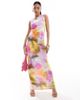ASOS DESIGN ASOS DESIGN large scale floral maxi skirt in multi - part of a set - 1