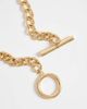 ASOS DESIGN ASOS DESIGN large statement t-bar chain necklace in gold tone - 4
