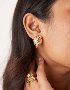 ASOS DESIGN ASOS DESIGN large strawberry stud earrings in gold tone