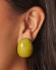 ASOS DESIGN ASOS DESIGN large stud earrings with bubble oval design in olive-Green - 1