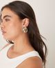 ASOS DESIGN ASOS DESIGN large stud earrings with circular design in textured gold tone - 3