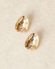 ASOS DESIGN ASOS DESIGN large stud earrings with curved oval design in hammered gold tone - 2