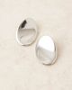 ASOS DESIGN ASOS DESIGN large stud earrings with flat oval shape in silver tone-Gold - 2