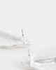 ASOS DESIGN ASOS DESIGN large stud earrings with fold-over diamond design in brushed silver - 3
