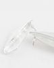ASOS DESIGN ASOS DESIGN large stud earrings with fold-over diamond design in brushed silver - 4