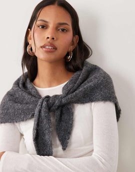 ASOS DESIGN ASOS DESIGN large triangle scarf in charcoal gray