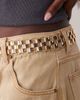 ASOS DESIGN ASOS DESIGN large watch-strap style belt in gold tone - 2