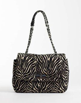 ASOS DESIGN ASOS DESIGN large zebra shoulder bag-MULTI