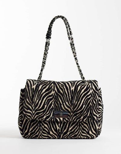ASOS DESIGN ASOS DESIGN large zebra shoulder bag-MULTI