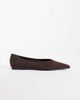 ASOS DESIGN ASOS DESIGN Lari pointed ballet flats in chocolate suedette-Brown - 2