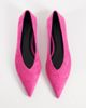 ASOS DESIGN ASOS DESIGN Lari real suede pointed ballet flats in pink - 1