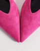 ASOS DESIGN ASOS DESIGN Lari real suede pointed ballet flats in pink - 3