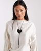 ASOS DESIGN ASOS DESIGN lariat necklace with black chain and black flower detail - 1