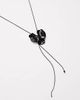 ASOS DESIGN ASOS DESIGN lariat necklace with black chain and black flower detail - 2