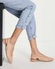 ASOS DESIGN ASOS DESIGN Lasca quilted padded slingback ballet flats in beige-Neutral - 2