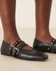 ASOS DESIGN ASOS DESIGN Lava premium chisel toe Mary Jane ballets in black leather - 3