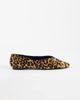 ASOS DESIGN ASOS DESIGN Lawn premium hair on leather and suede ballet flats in cobalt and leopard-Multi - 2