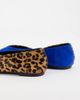 ASOS DESIGN ASOS DESIGN Lawn premium hair on leather and suede ballet flats in cobalt and leopard-Multi - 4