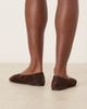 ASOS DESIGN ASOS DESIGN Lawn premium suede ballet flats in chocolate-Brown - 4