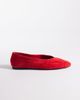 ASOS DESIGN ASOS DESIGN Lawn premium suede ballet flats in red - 1