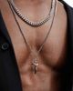 ASOS DESIGN ASOS DESIGN layered neck chain with cross in silver tone - 1