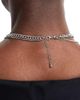 ASOS DESIGN ASOS DESIGN layered neck chain with cross in silver tone - 4