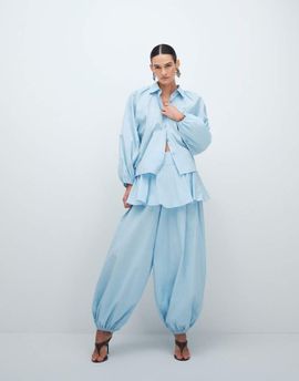 ASOS DESIGN ASOS DESIGN layered skirt balloon pants in powder blue